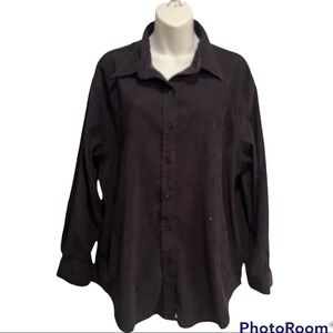 Bill Blass Jeans Jacket in Black Suede like material  SZ large